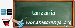 WordMeaning blackboard for tanzania